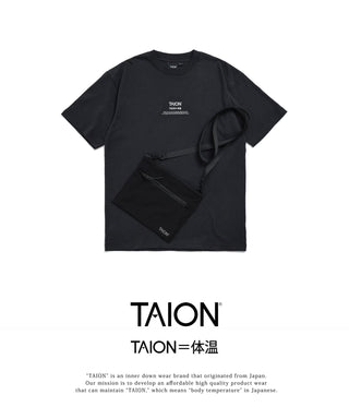 ノンダウン ベーシック サコッシュBAG付 ロゴプリントＴシャツ<TAION-TS05-PR06>