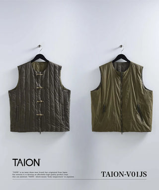 ジャパンスペシャル チャイナボタン ダウンベスト<TAION-V01JS>
