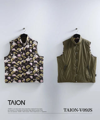 ジャパンスペシャル リバーシブル アロハ ダウンベスト<TAION-V09JS>
