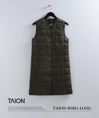 ベーシック Vネック ロングダウンベスト – TAIONインナーダウン