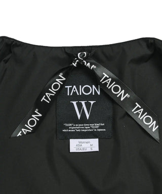 ダブルライン Vネックセミロングダウンベスト<TAION-W001FE-SL>
