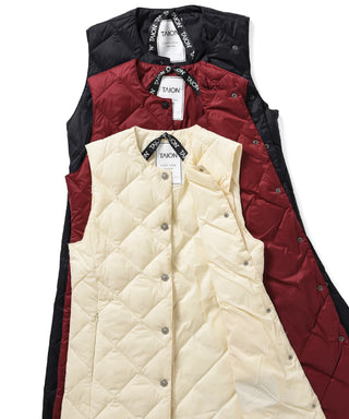 シティ クルーネック ロングダウンジレ<TAION-W004BCI-LONG>