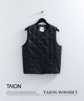 シティ クルーネック ダウンベスト<TAION-W004BCI>