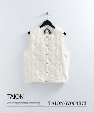 シティ クルーネック ダウンベスト<TAION-W004BCI>