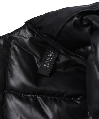 ベーシック Vネックボタン ロングダウンジャケット<TAION-W101-LONG>
