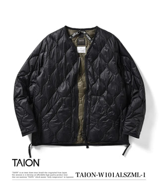 ミリタリー VネックWジップ ダウンジャケット-ソフトシェル – TAION