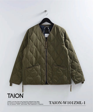 ミリタリー Vネックジップ ダウンジャケット – TAIONインナーダウン ミリタリー Vネックジップ ダウンジャケット – TAIONインナーダウン