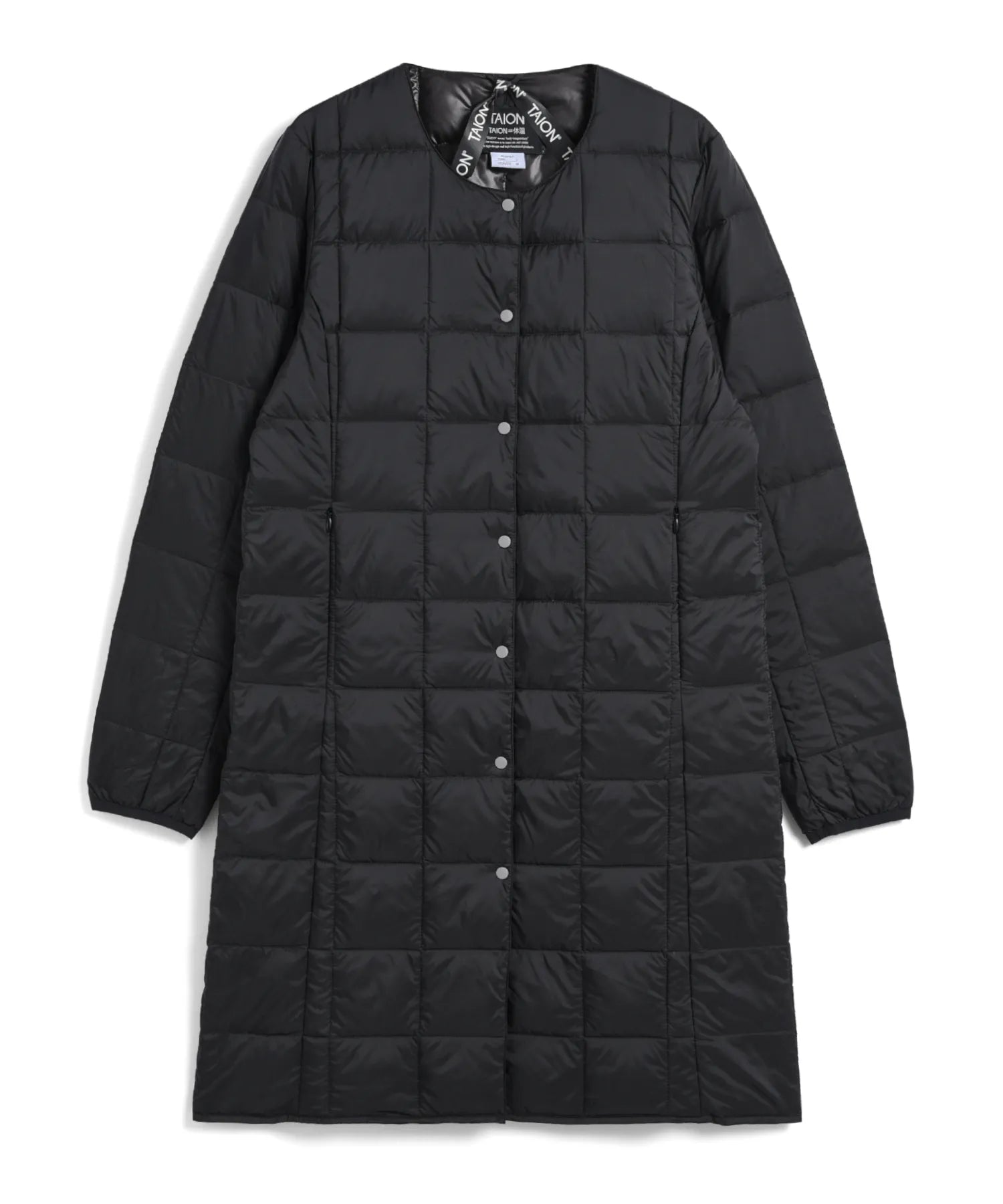 TAION ブラック　L 黒ノーカラー キルティングジャケット taion_fudge_womens1.jpg?v=