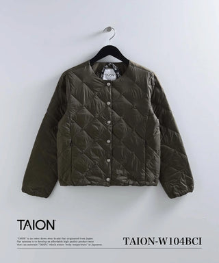 シティ クルーネック ダウンジャケット<TAION-W104BCI>