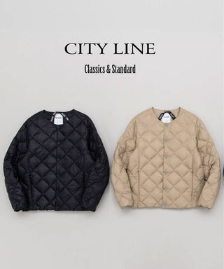 シティ クルーネック ダウンジャケット<TAION-W104BCI>