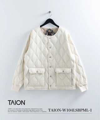 ミリタリー オーバーサイズクルーネック ダウンジャケット-ソフト