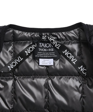 ベーシック オーバーサイズ クルーネックボタン ダウンジャケット<TAION-W104OS>