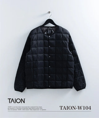 ベーシック クルーネックボタン インナーダウンジャケット<TAION-W104>