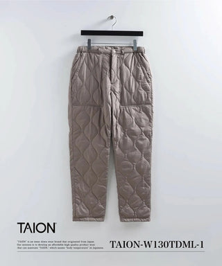 ミリタリー ナロー ダウンパンツ<TAION-W130TDML-1>