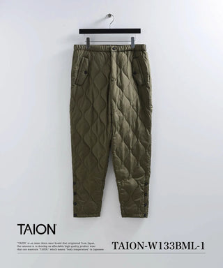 ミリタリー ボタンスリット ダウンパンツ<TAION-W133BML-1>
