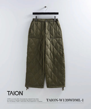 ミリタリー ワイド ダウンパンツ<TAION-W139WDML-1>