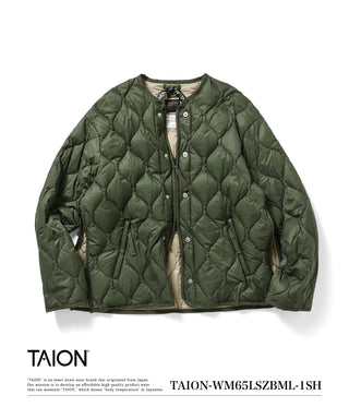 ミリタリー M65 ライナーWジップ ショートダウンジャケット-ソフト