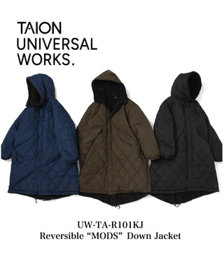 TAION × Universal Works リバーシブル ダウン×ボア モッズジャケット<UW-TA-R106MJ-A>