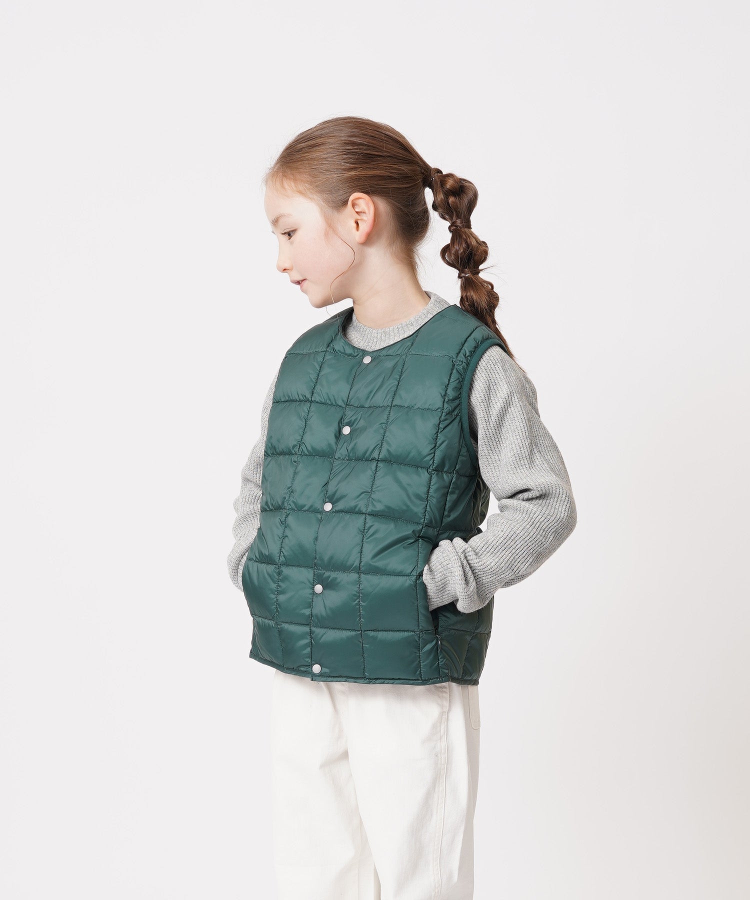 KIDS】ベーシック クルーネック インナーダウンベスト (スポット